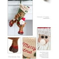 thumbnail image 4 of Moyic Gift Bag Xmas Stocking Christmas Sock Santa Claus Accessories Hanging Looking Festival Cute Long-lasting Pendent Exquisite Kits de decoración para fiestas ancianos montando ciervos, 4 of 6