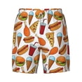 thumbnail image 4 of Lsque Mens Swim Trunks Hot Dog Burger Pattern - Bathing Suit Compression Liner - Beach Swim Shorts Swimwear - (S-3XL) - Stretch Quick Dry -XX-Large, 4 of 9