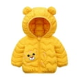 thumbnail image 2 of Godderr Newborn Boys Girls Winter Cotton Coat with Hooded Baby Puffer Down Jacket for Toddler Down Coat Ears Cartoon Coats Long Sleeve Warm Outerwear for 9M-5Y, 2 of 5