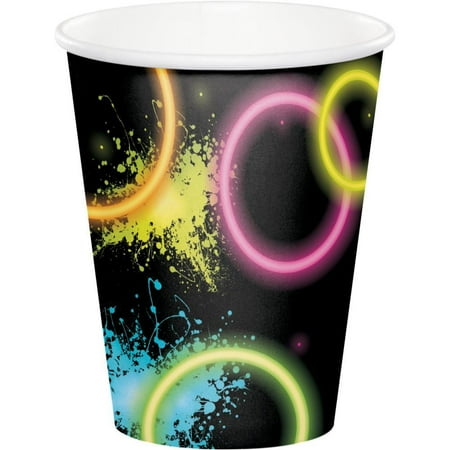 Glow Cup - Creative Converting Glow Party Hot/Cold Paper Cups 9 Oz., 8 ct