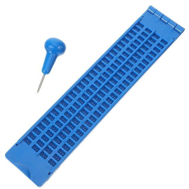 Miangastore 1 Set of Braille Writing Board Plastic Braille Board Set Braille Slate Kit Stylus Braille Board Kit