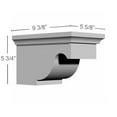 thumbnail image 2 of Ekena Millwork 5 5/8"W x 9 3/8"D x 5 3/4"H Dublin Bracket, 2 of 5