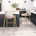 thumbnail image 1 of Desi Barstool (Set of 2) Beige & Gold, 1 of 7