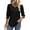A-Black, variant on Summer Blouses for Women 3/4 Sleeve Shirts Ladies Casual Crew Neck Womens Tunic Tops