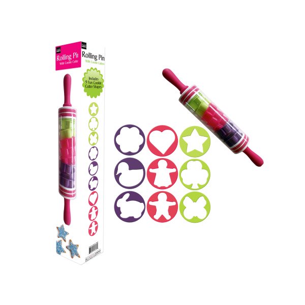 Rolling Pin with Cookie Cutters