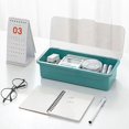 thumbnail image 3 of Simple Plastic With Lid Rectangular Utensils Storage Box Drainage Cosmetics Holder Desktop Organizer Stationery Container Makeup Storage Box Chopstick Cage 05, 3 of 8