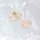 thumbnail image 5 of 1 par de pendientes en forma de abanico Pearas Pendientes largos Joyas para mujeres creativas, 5 of 5