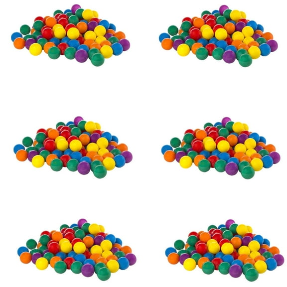 Intex 100 Pieces Large Plastic Fun Balls For Ball Pits, Multicolor (6 Pack)