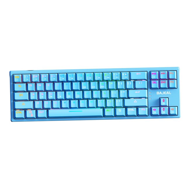 mecánico para juegos con cable, 71 retroiluminado RGB intercambiable con luz lateral del extractor del eje para computadora de escritori Azul CUTICAT Teclado mecánico con cable