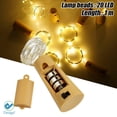 thumbnail image 2 of Deago 15 LED Wine String Lights with Cork, 6 Pack Bottle LED Light 2.5ft Copper Wire Starry Light For Christmas Wedding Party Bedroom Decoration (Warm White), 2 of 10