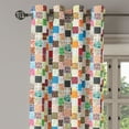 thumbnail image 2 of Ambesonne Colorful Grommet Curtain, Patchwork Retro Style, 50" x 108", Multicolor, 2 of 6