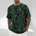 thumbnail image 1 of Tops para hombre, blusas y camisas de cuello redondo y manga corta para hombre, blusas casuales de moda con cuello redondo y manga corta para hombre, blusas de poliéster para hombre, 1 of 5