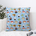 thumbnail image 4 of Yiaed Kawaii Sushi (2) Print Pillow Covers Super Soft Decorative Square Throw Pillow Covers Case Cushion Covers for Sofa Couch Bedroom Car Decor（No pillow core）-26"x26", 4 of 7