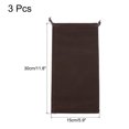 thumbnail image 2 of Unique Bargains 30x15cm Microfiber Pouch, 3Pcs Soft Storage Drawstring Gift Bag, Brown, 2 of 5