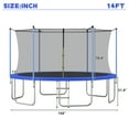 thumbnail image 7 of EUROCO 1500LB 14FT Trampoline for Adults and Kids, Trampoline with Enclosure ,Ladder,Heavy Duty Recreational Trampoline, 7 of 7
