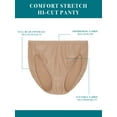 thumbnail image 6 of Vanity Fair Radiant Women's Comfort Stretch Hi-Cut Underwear, 3 Pack, 6 of 11