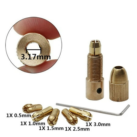 

BMForward Micro 7pcs/Set Small Set Collet 0.5-3mm Drill Bit Electric Chuck Drill Faucets