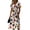 Beige, variant on Halloween Summer Dresses for Women Spooky Print Short Sleeve Casual A-Line Knee Length Swing Dress for Halloween Party Fall Clothes