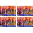 thumbnail image 4 of EREHome Ensemble de 4 Sets de Table Colorés Arbres d'Automne Porte-Assiettes Protecteur 12x18 Pouces, 4 of 5