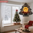 thumbnail image 3 of Stylish Metal Hanging Christmas Tree Wind Spinner - Festive Garden Decoration with Glowing Ornament & Concentric Light Trails, 3 of 7