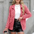 thumbnail image 2 of iHPH7 Womens Fleece Jacket Casual Outerwear Winter Coats for Women Sherpa Jacket Women Sherpa Fleece Jacket Women Fuzzy Fleece Jacket Women Warm Jackets for Women Red M, 2 of 9