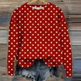 thumbnail image 2 of WREESH Womens Fashion Sweatshirt Crewneck Sweatshirt Print Pullover Regular Fit Long Sleeve Tops Christmas Casual Ladies Sweatshirt Tops Blouse Red, 2 of 3