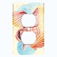 thumbnail image 2 of Metal Light Switch Wall Plate Outlet Cover (Ocean Sea Shell Conch Clam Beach Sand - Single Duplex), 2 of 2