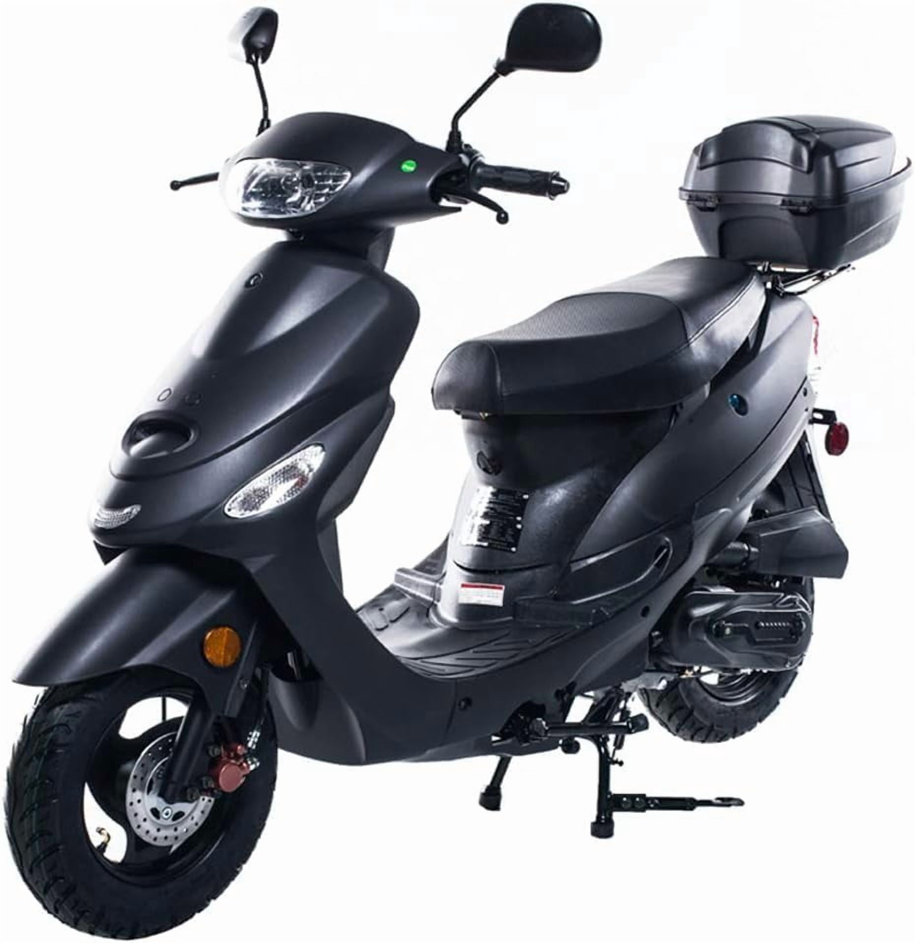 HHH Brand New Upgraded 49cc/ 50cc Gas Fully Automatic Scooter Moped MP50-02 with Matching Trunk - Sporty-Blue