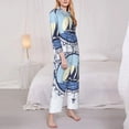 thumbnail image 4 of Kll Not All Who Wander Are Lost2 Print Women'S Long Sleeve Pajamas With Pants Sleepwear Loungewear 2 Set-Medium, 4 of 9
