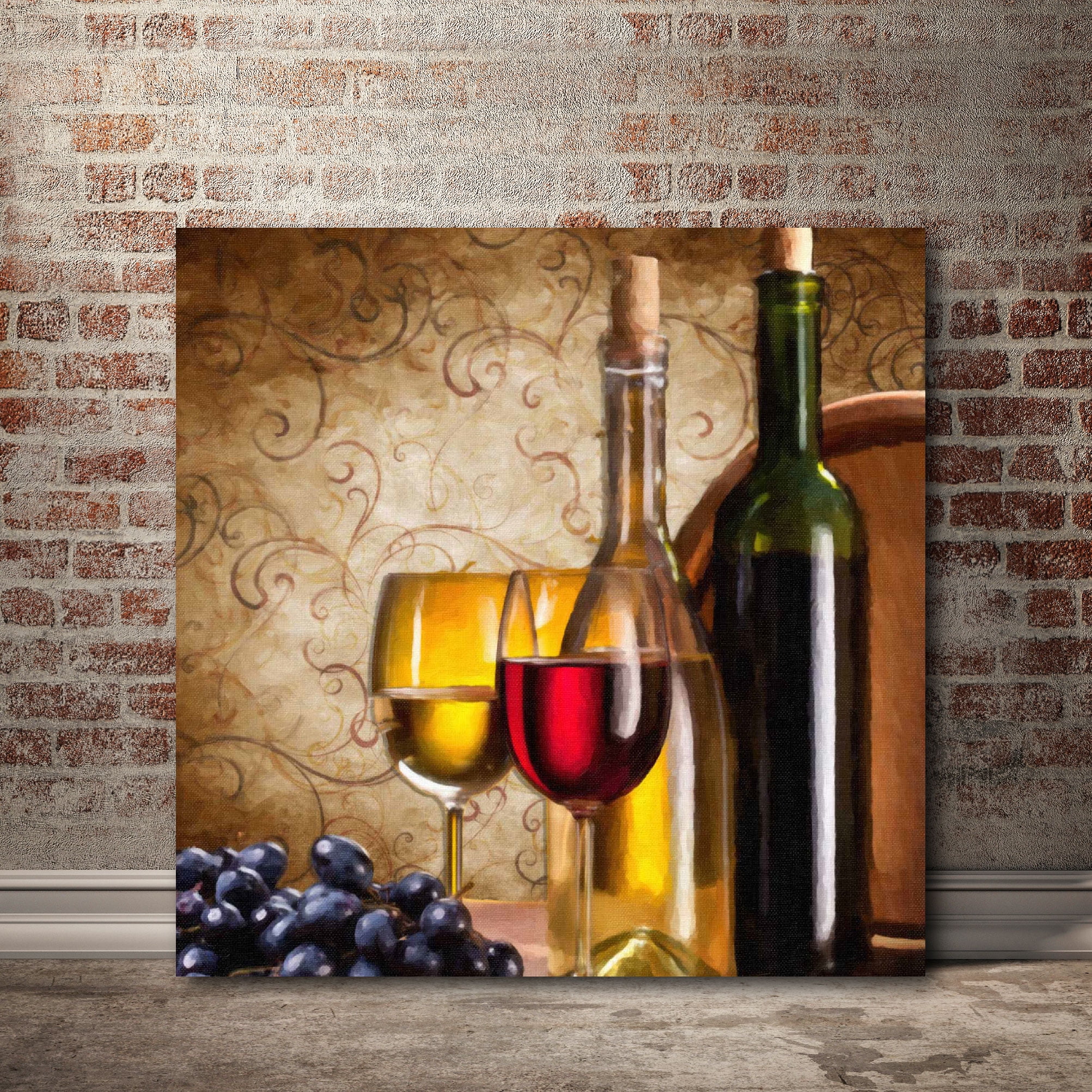 Red & Wine Gallery-Wrapped Canvas Wall Art, 16x16