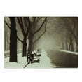 thumbnail image 1 of Tree Cutting Board, Old Winter Alley by the Trees in European Town Foggy Day Photo Vintage Faded Effects, Decorative Tempered Glass Cutting and Serving Board, Small Size, Brown Beige, by Ambesonne, 1 of 1