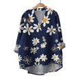 thumbnail image 4 of ZHENHONG Cotton Linen Shirts For Women V Neck Long Sleeve Tops Summer Trendy Blouses Casual Loose Tunic Tops, 4 of 4