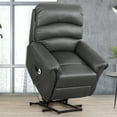 thumbnail image 2 of Primo Fitzgerald 35 in. Charcoal Faux Leather Power Lift Recliner, 2 of 8