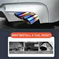 thumbnail image 5 of Stainless Steel Colored Exhaust Tip - Universal Decorative Tailpipe Cover, Easy Install for Car Modification, 5 of 6