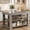 Grey, variant on 55 Inch Farmhouse Kitchen Island With 3 Tier Storage Spacious Worktop Stationary Wood Table Coffee Bar Serving Station For Home Kitchen Dining Room (Black & Brown)