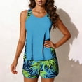 thumbnail image 5 of Mlkoz Tankini Swimsuits for Women Floral Print Bathing Suit Tops and Shorts with Pockets for Summer Beach Modest Bathing Suits S-2XL, 5 of 7