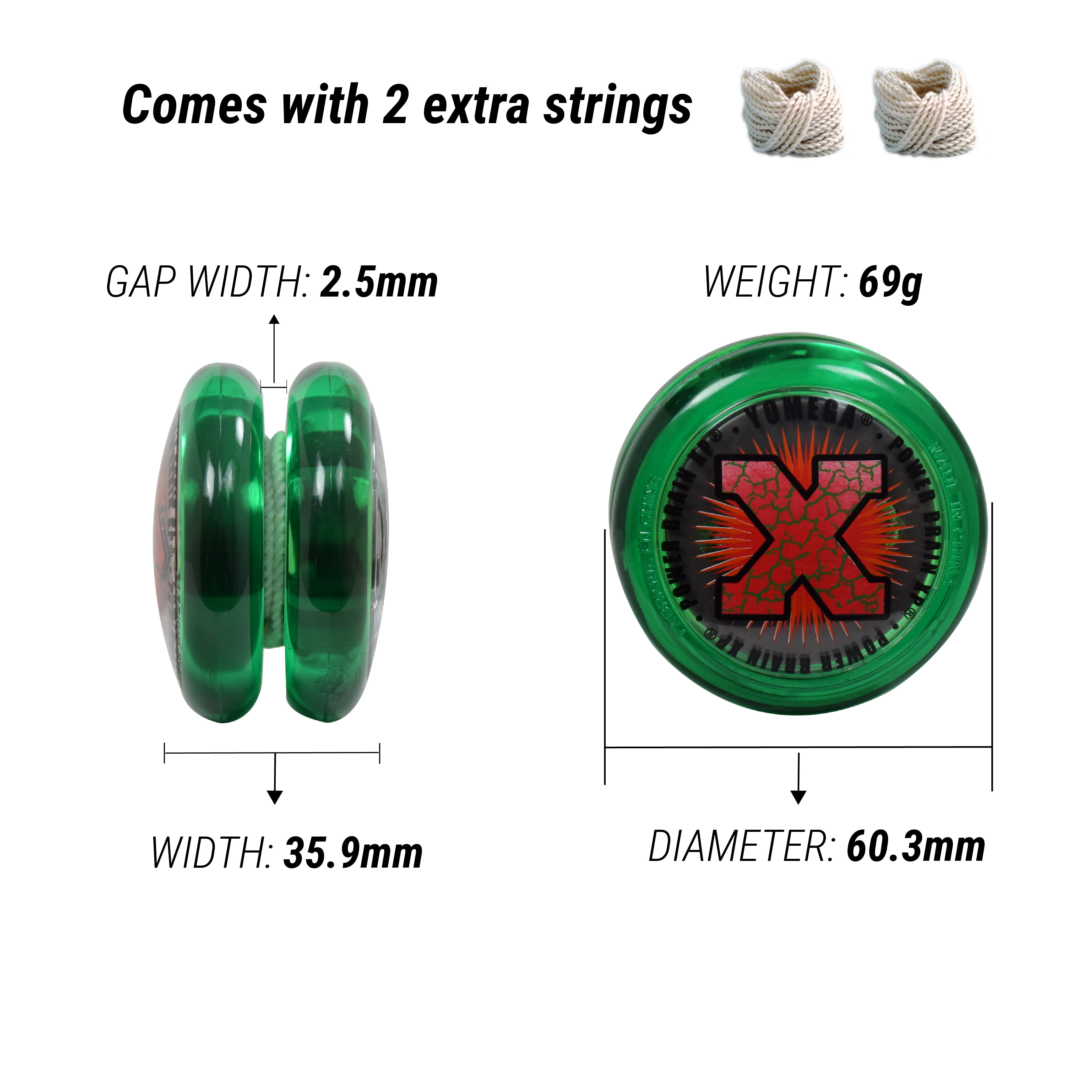 Yomega Power Brain XP YoYo: Auto Return & Manual Styles with