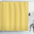 thumbnail image 1 of Ambesonne Dogs Shower Curtain, Minimalist Poodles Geometric, 69"Wx70"L, Mustard Yellow White, 1 of 3
