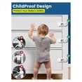 thumbnail image 6 of Cabinet Fridge Locks Baby Proofing, 6 Pack Child Proof Cabinet Refrigerator Locks, Baby Child Safety Frigerator Locks, 6 of 8