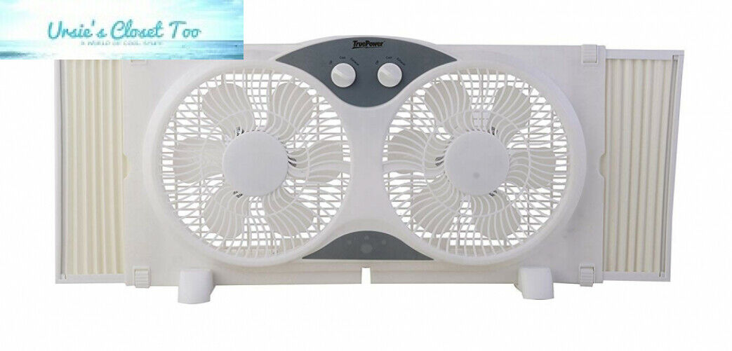 TruePower Twin 9" Reversible Airflow Window Fan
