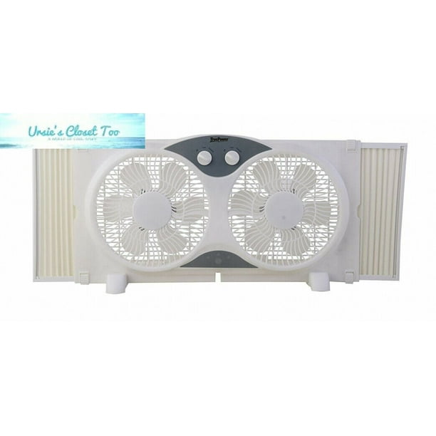 TruePower Twin 9" Reversible Airflow Window Fan