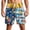 za11-fk0825 Yellow, variant on Shorts for Men Funny Swim Trunks for Men, Patriotic Quick-Dry Shorts, Realistic Illusion, Patriotic Prints