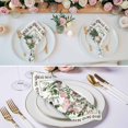 thumbnail image 3 of Pink Spring Floral Cloth Napkins, Elegant Pastoral Flowers Birds Watercolor Washable and Reusable Dinner Napkins Set of 4, Table Napkin for Kitchen Party Birthday Wedding Hotel Housewarming 20"x20", 3 of 9