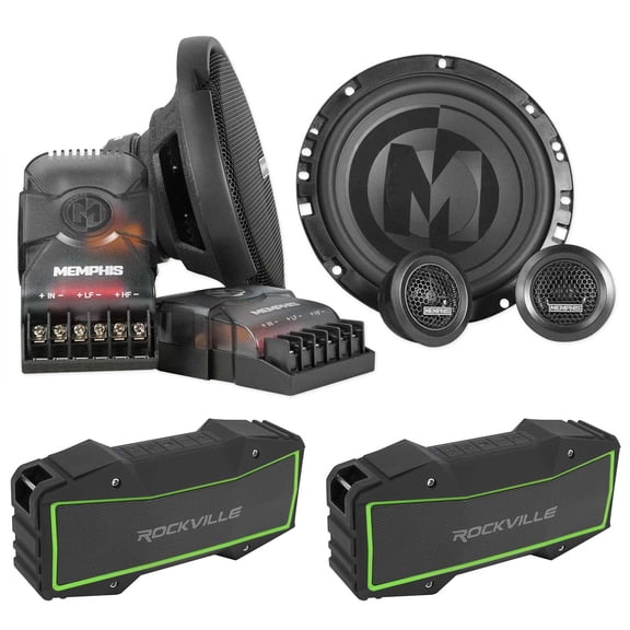 Memphis Audio PRX60C 6.5" 100w Component Speakers (2) Stereo Bluetooth Speakers