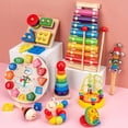thumbnail image 3 of Juguetes Educativos Montessori para niños bloques de madera juegos de rompecabezas para niños de 2 a 3 años tablero cognitivo de aprendizaje de números del alfabeto, 3 of 5