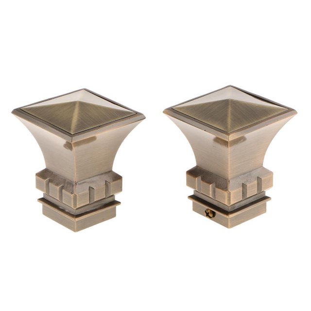 Inteprter 2 uds extremos de barra de cortina cabeza de poste de cortinas para Dia. Bola de varilla de 28 mm # Blanco Tratamientos de ventanas Pátina verde fangta 2 piezas