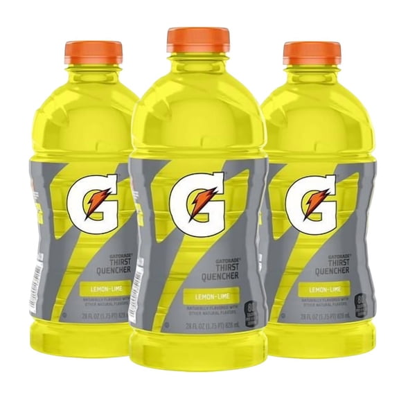 Thirst Quencher for Gatorade Lemon Lime Thirst Quencher, 28 Fl Oz (Pack of 3)