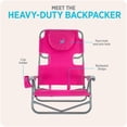 thumbnail image 5 of Open Box Ostrich On-Your-Back Outdoor Reclining Beach Pool Camping Chair, Pink, 5 of 12