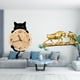 thumbnail image 2 of Reloj de pared,Reloj de pared decorativo para baño y dormitorio.,Reloj de pared de gato silencioso y sin tictac,regalo,Estatua de escritorio,Figura decorativa de pelea de toros y osos, 2 of 8