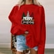 thumbnail image 2 of Sudadera de Cuello Redondo de Navidad Para Mujer Moda Otoño Impreso Blusa de Manga Larga Suelta Casual Pullover Tops Odeerbi ODB196267, 2 of 5